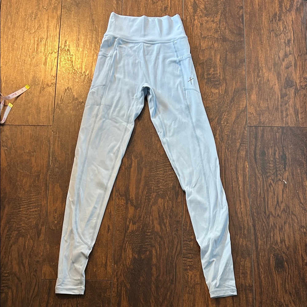 Three Nails Light Blue Women's Leggings